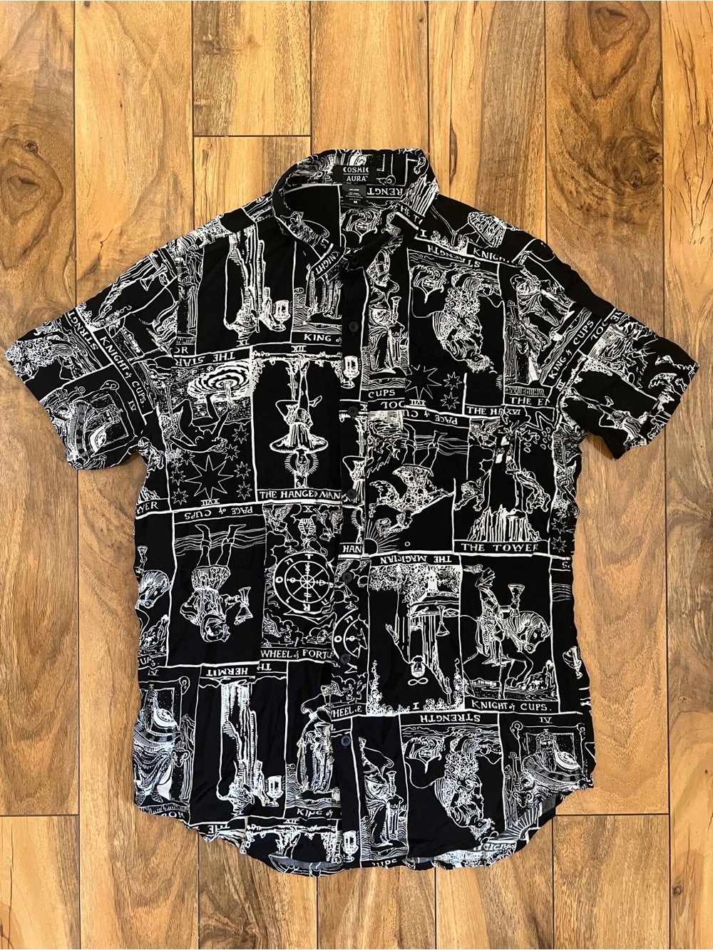 Cosmic Aura Tarot Card Button-Up
